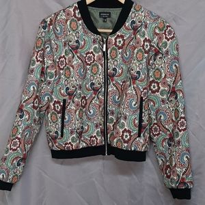 Reserved tapestry bomber jacket